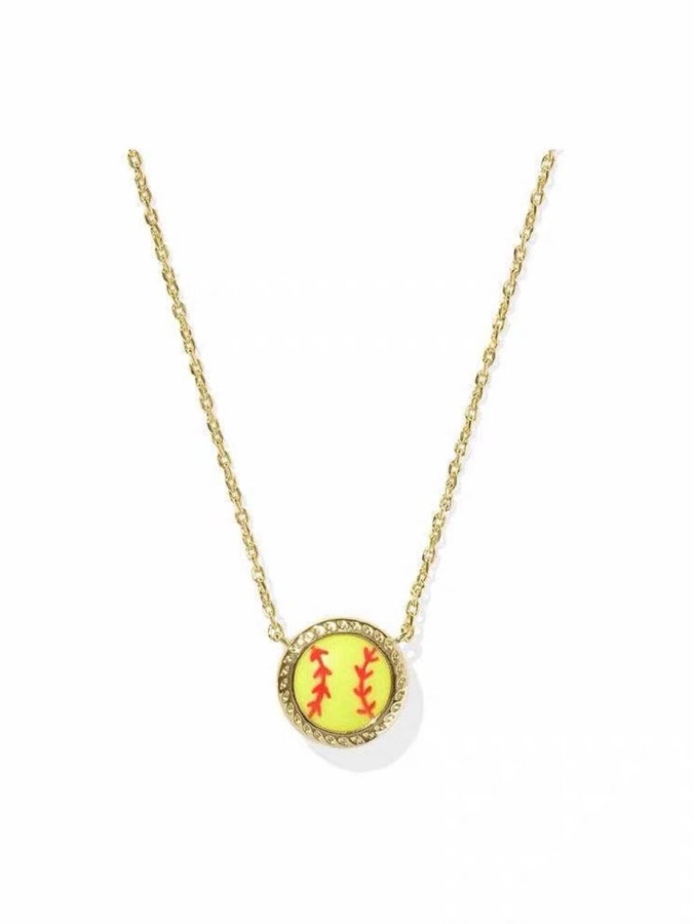 Kendra Scott Gold‑Tone Softball Pendant Necklace